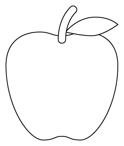 Apple Emoji Coloring Page